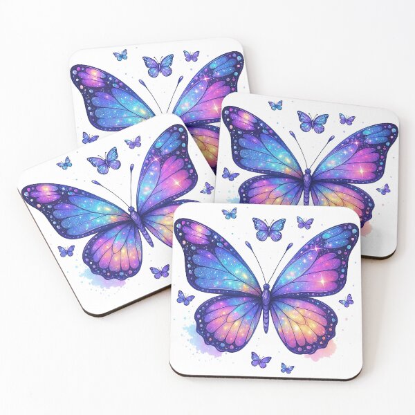 Item preview, Galaxy Butterfly with Cosmic Wings and Stars designed and sold by ArtfulWeave.