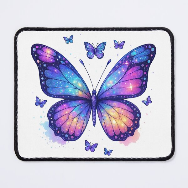 Item preview, Galaxy Butterfly with Cosmic Wings and Stars designed and sold by ArtfulWeave.