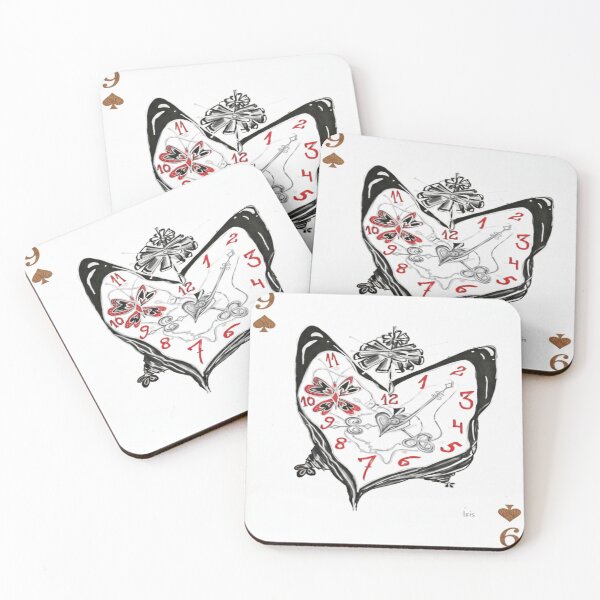 Item preview, Surreal Heart Clock – Nine of Spades designed and sold by Ateliê dos Naipes .