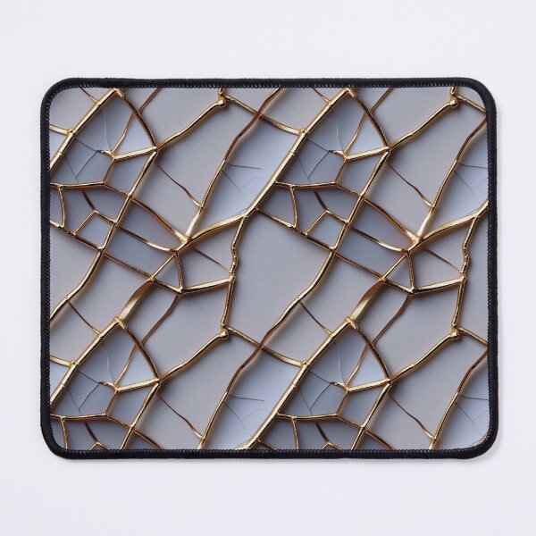 Item preview, Kintsugi Gold Crackle Wabi Sabi Seamless Pattern designed and sold by SketchNStyle.