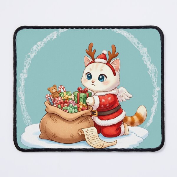 Item preview, Santa's Little Helper Cat | Cute Kitten Checking the Naughty or Nice List designed and sold by E-SarnEdge.