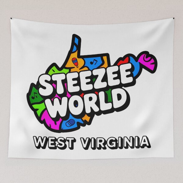 Item preview, Steezee World WV State Outline designed and sold by SteezeeStore.