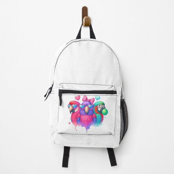 Item preview, Cool Parrots with Heart Glasses and Bubblegum designed and sold by ArtfulWeave.