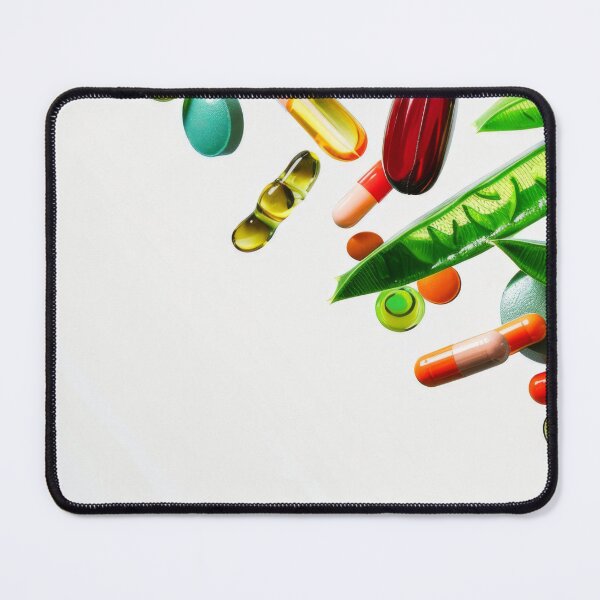 Item preview, Aloe vera leaves and various capsules on white background, AI Generated designed and sold by dvoevnore.