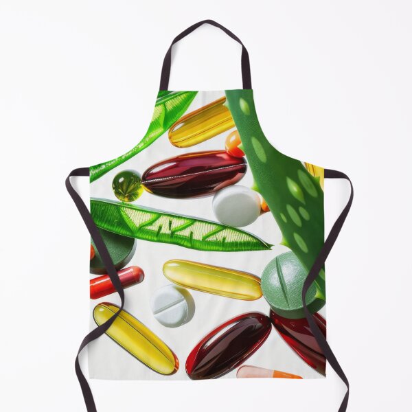 Item preview, Aloe vera leaves and various capsules on white background, AI Generated designed and sold by dvoevnore.