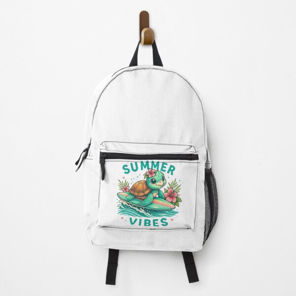 Item preview, Cute Surfing Turtle with Summer Vibes Text designed and sold by ArtfulWeave.