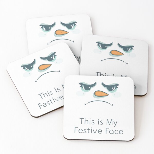 Item preview, Grumpy Snowman Face – Funny Minimalist Christmas Art designed and sold by jelonkaa.