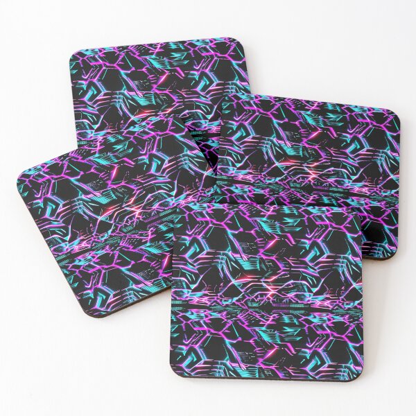 Item preview, Electric Glitch Cyberpunk Seamless Pattern designed and sold by SketchNStyle.