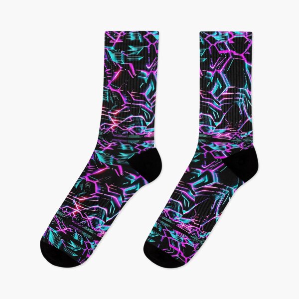 Item preview, Electric Glitch Cyberpunk Seamless Pattern designed and sold by SketchNStyle.