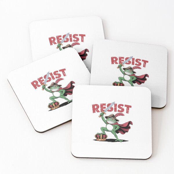 Item preview, RESIST Frog with Crown — Defiant Political Protest Art designed and sold by Colorful-Garden.
