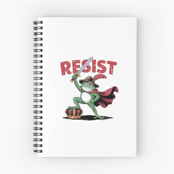 Item preview, RESIST Frog with Crown — Defiant Political Protest Art designed and sold by Colorful-Garden.