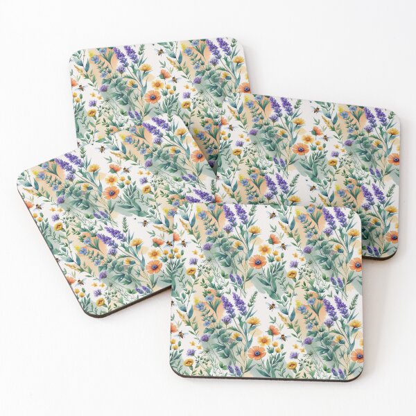 Item preview, Delicate Wildflower Pollinator Meadow Pattern designed and sold by SketchNStyle.