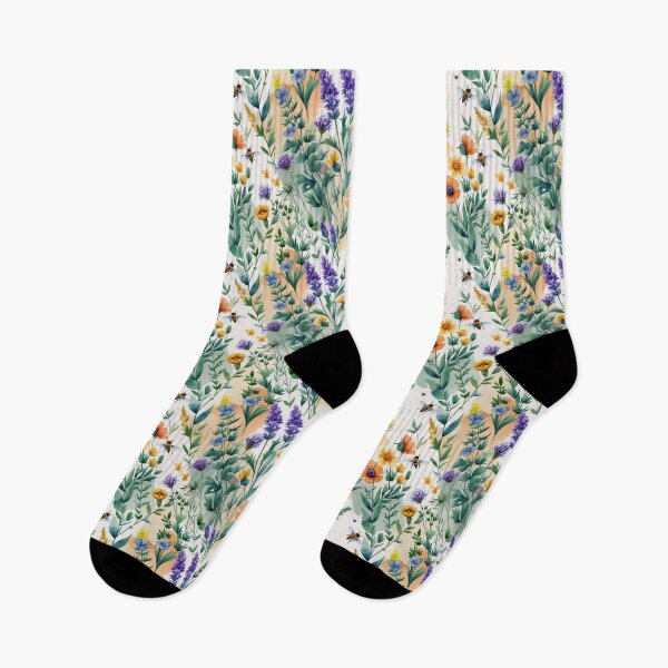 Item preview, Delicate Wildflower Pollinator Meadow Pattern designed and sold by SketchNStyle.