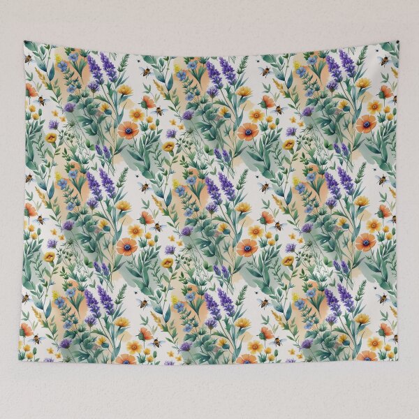 Item preview, Delicate Wildflower Pollinator Meadow Pattern designed and sold by SketchNStyle.