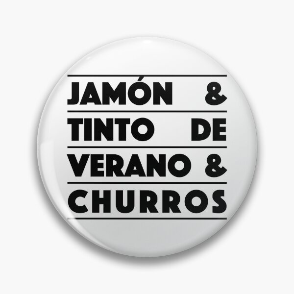 Item preview, Jamón & Tinto de Verano & Churros — Classic Spanish Trio Typography Design (Black) designed and sold by didijuca.
