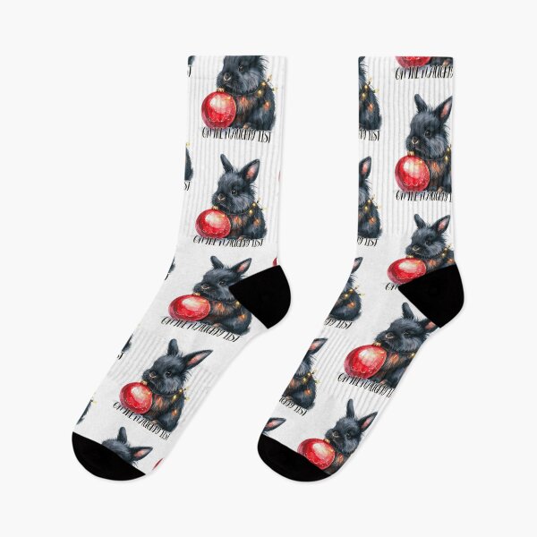 Item preview, Black lionhead rabbit wrapped with Christmas lights, Christmas tree ornament, naughty list designed and sold by LiskoDesign.