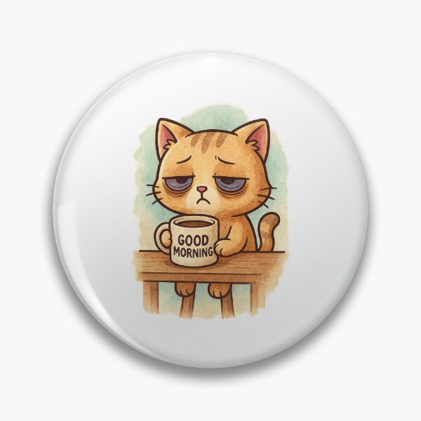 Artikelvorschau, Tired Coffee Cat / Müde Kaffeekatze – Funny Morning Cartoon Design entworfen und verkauft von Gletschie.
