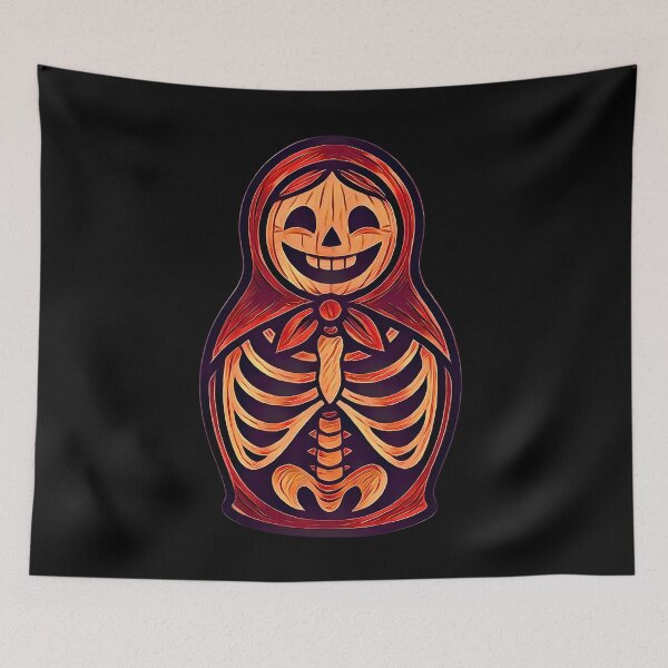 Item preview, Matryoshka Nesting Doll Skeleton, Halloween Slavic Folklore designed and sold by Russian101.