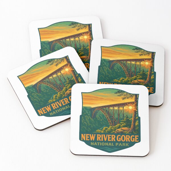 Item preview, New River Gorge National Park Retro Bridge Sticker designed and sold by Ismeal Von.