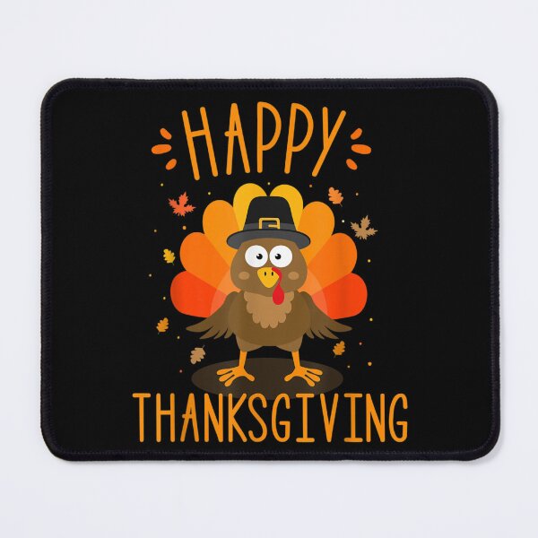 Item preview, Cute Cartoon Turkey Wearing Pilgrim Hat Happy Thanksgiving Simple Art designed and sold by Nannythenimfa.