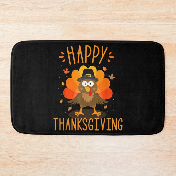 Item preview, Cute Cartoon Turkey Wearing Pilgrim Hat Happy Thanksgiving Simple Art designed and sold by Nannythenimfa.