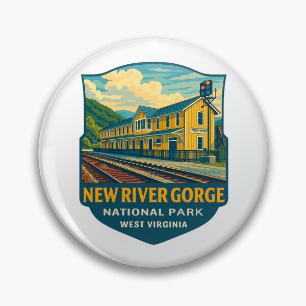 Item preview, New River Gorge National Park Retro Bridge Sticker designed and sold by Ismeal Von.