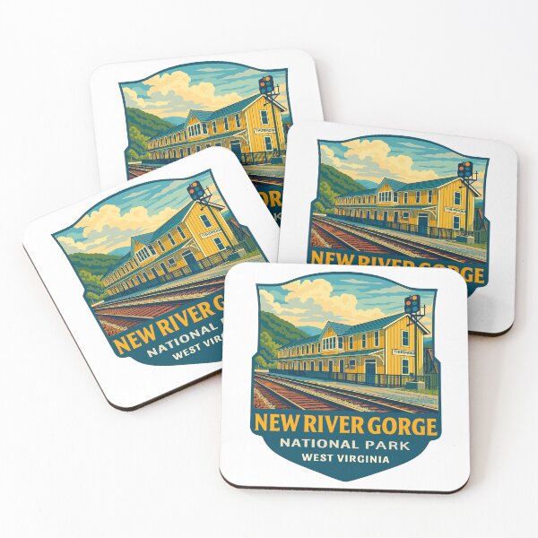 Item preview, New River Gorge National Park Retro Bridge Sticker designed and sold by Ismeal Von.