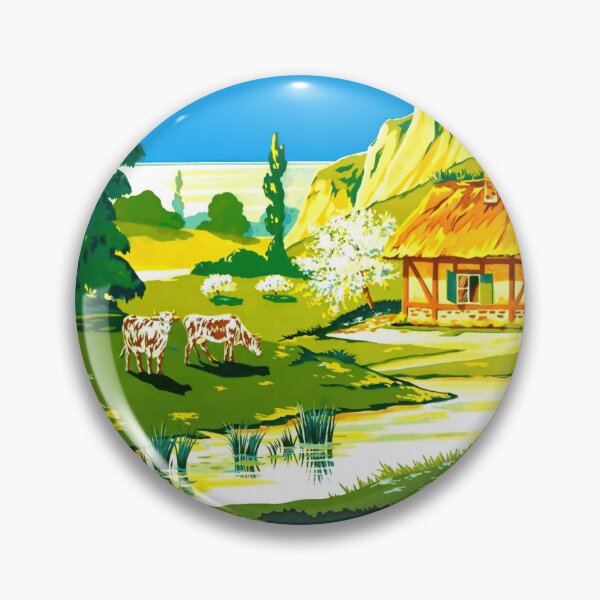 Item preview, Vintage Normandy Travel Poster | Lucien Boucher Art | Mid-Century Style | Bold Colors & Pastoral Landscape designed and sold by artofuniverse.