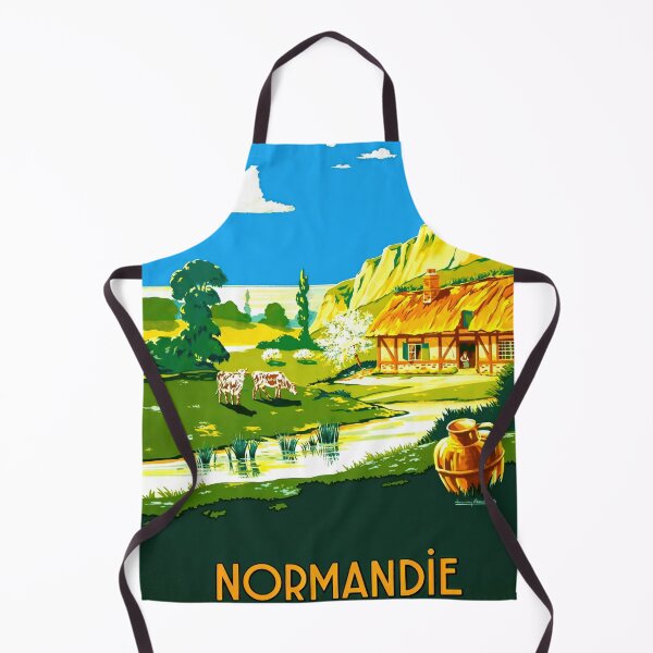 Item preview, Vintage Normandy Travel Poster | Lucien Boucher Art | Mid-Century Style | Bold Colors & Pastoral Landscape designed and sold by artofuniverse.