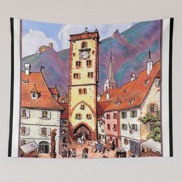 Item preview, Vintage Travel Poster | Chemins de Fer dAlsace et de Lorraine | Ribeauvillé | Early 20th Century Art & Historical Charm designed and sold by artofuniverse.