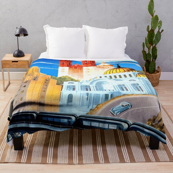 Item preview, Vintage Mexico City Travel Poster | Vibrant Mid-Century Design | Bellas Artes & Cathedral | Colorful Mexican Art Print designed and sold by artofuniverse.