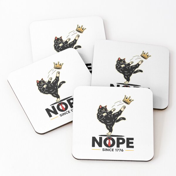 Item preview, Anti-Royalist Cat Kicking Crown — Funny Rebel Feline Art designed and sold by Colorful-Garden.