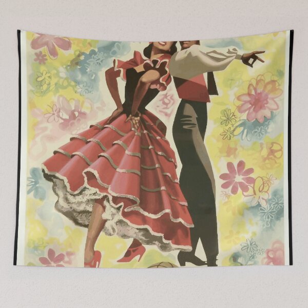 Item preview, Vintage Iberia Travel Poster | Mid-20th Century Art | Spanish Culture & Flamenco | Retro Airline Advertising | Spain Decor designed and sold by artofuniverse.