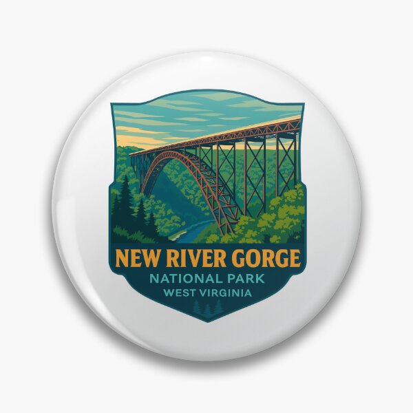 Item preview, New River Gorge National Park Retro Bridge Sticker designed and sold by Ismeal Von.