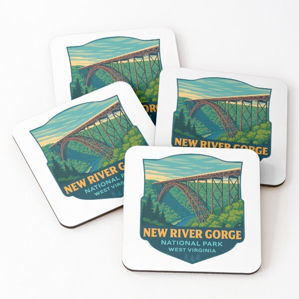 Item preview, New River Gorge National Park Retro Bridge Sticker designed and sold by Ismeal Von.