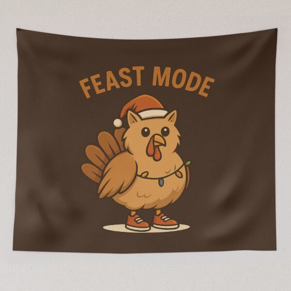 Item preview, Feast Mode — Funny Holiday Turkey Illustration designed and sold by Ombrya.