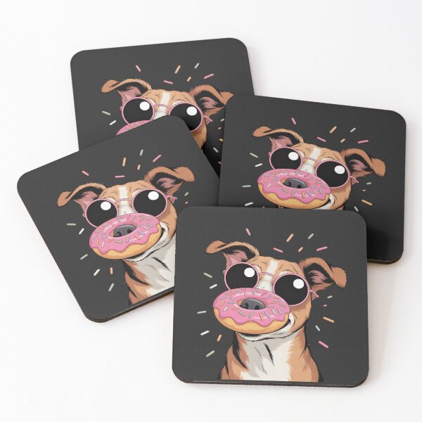 Item preview, Donut Dog – Funny Cute Dog Balancing Donut Cartoon Design designed and sold by ColorSplash123.