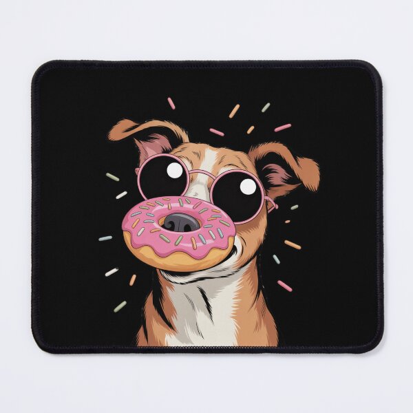 Item preview, Donut Dog – Funny Cute Dog Balancing Donut Cartoon Design designed and sold by ColorSplash123.