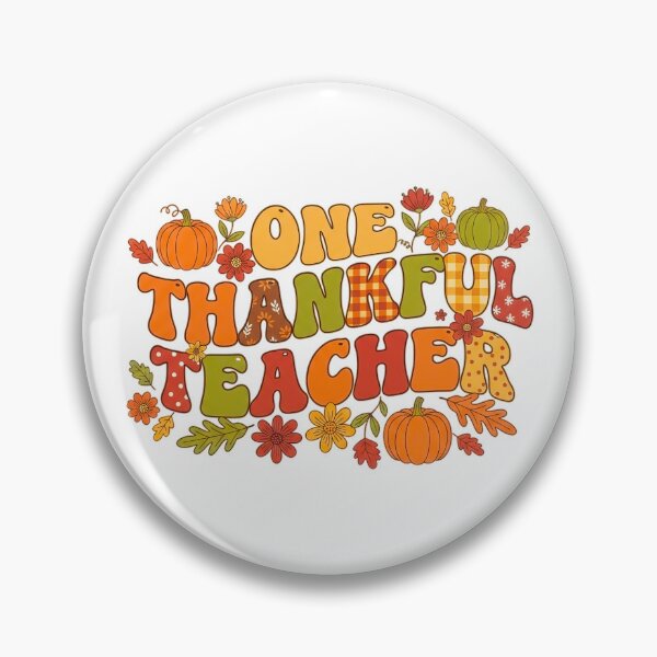 Item preview, One Thankful Teacher – Retro Fall Thanksgiving Autumn Classic T-Shirt designed and sold by Shivartdesign36.