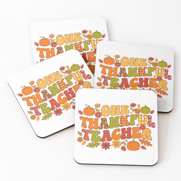 Item preview, One Thankful Teacher – Retro Fall Thanksgiving Autumn Classic T-Shirt designed and sold by Shivartdesign36.