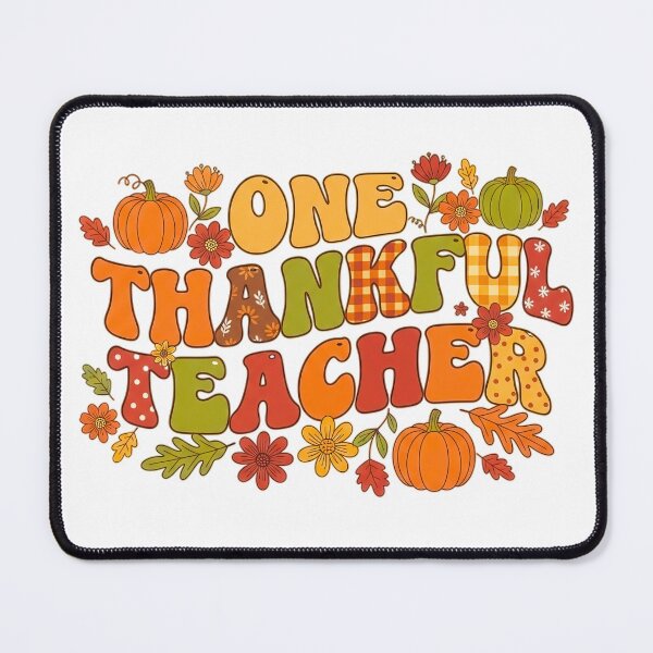 Item preview, One Thankful Teacher – Retro Fall Thanksgiving Autumn Classic T-Shirt designed and sold by Shivartdesign36.