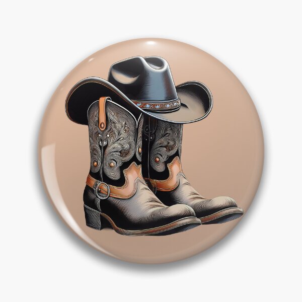 Item preview, Western aesthetic with cowboy boots in western sunset graphic design print designed and sold by Clara Fruggeri.