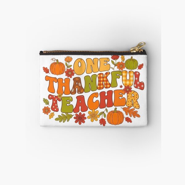 Item preview, One Thankful Teacher – Retro Fall Thanksgiving Autumn Classic T-Shirt designed and sold by Shivartdesign36.