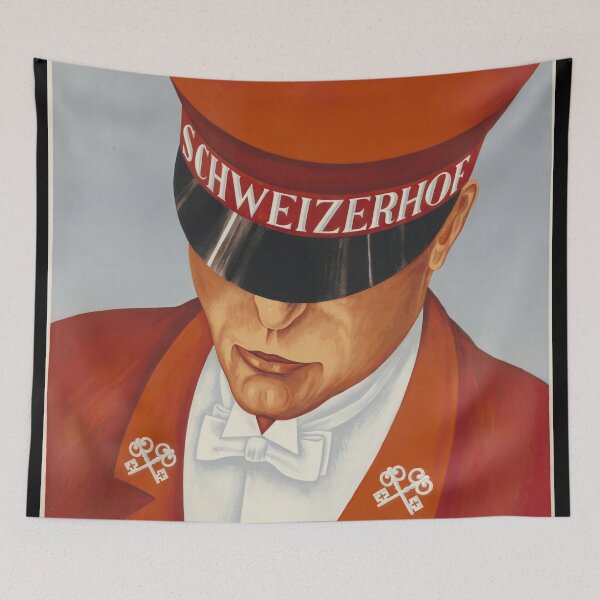 Item preview, Vintage Zurich Travel Poster | Art Deco Hotel Porter Print | Swiss Art | Bold Colors & Graphic Design | Mid-Century Decor designed and sold by artofuniverse.