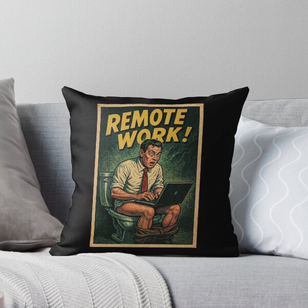 Item preview, Retro Remote Work Humor - Funny Vintage Office Parody designed and sold by The Devil's Bargain.