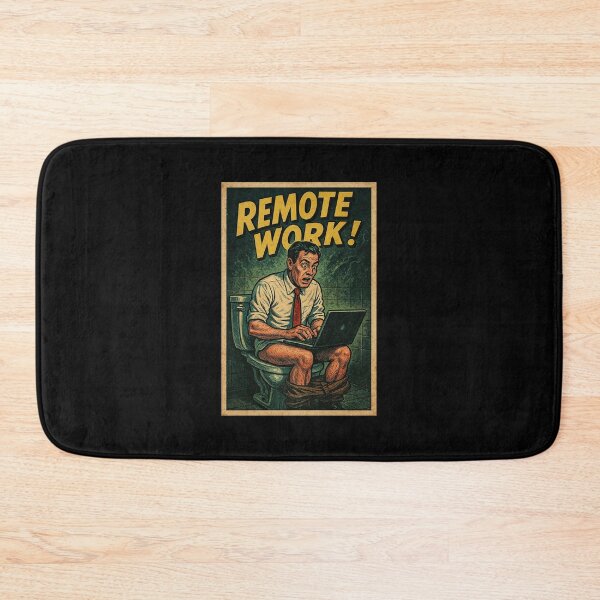 Item preview, Retro Remote Work Humor - Funny Vintage Office Parody designed and sold by The Devil's Bargain.