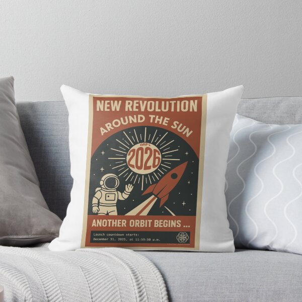 Item preview, New Revolution Around the Sun – Space Age New Year 2026 Design designed and sold by Alien-Theory.