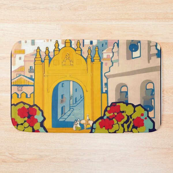 Item preview, Vintage Seville Travel Poster | Art Deco Style | Bold Colors & Geometric Shapes | Tourist Attraction | 1920s 1930s Spain designed and sold by artofuniverse.