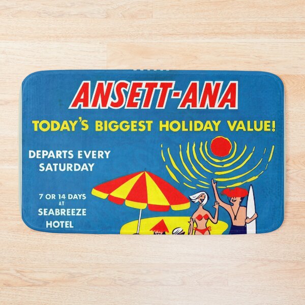 Item preview, Vintage Surfers Paradise Travel Poster | Mid-Century Ansett-ANA Art | Beach Fun & Adventure | Whimsical Retro Decor designed and sold by artofuniverse.