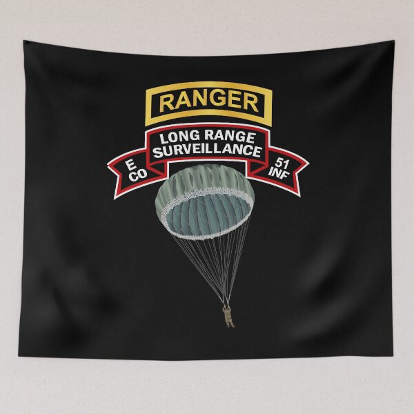 Item preview, Army - Airborne Ranger - E Company- 51st Infantry (Ranger) Scroll w Ranger Tab designed and sold by Military Insignia Products.